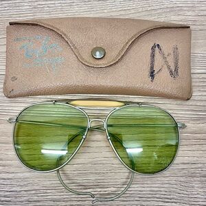Vintage Pre Ray-Ban USA Aviator WWII Bausch & Lomb Army Navy AN6531 Sunglasses